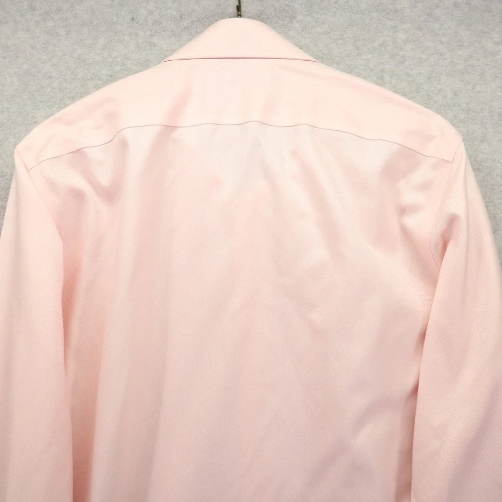 Banana Republic Shirt Mens Medium Slim Fit French Cuff Button Pink‎ Long Sleeve